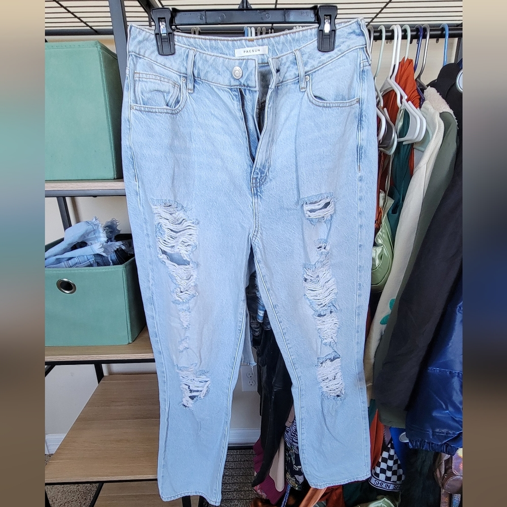 PACSUN Distressed Mom Jeans